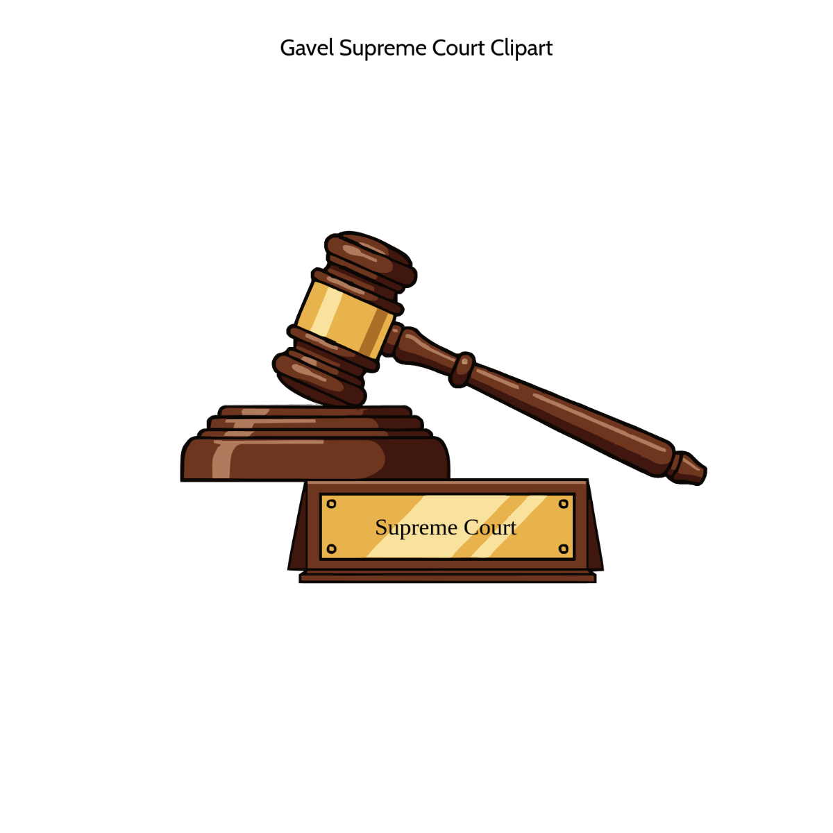 Free Gavel Supreme Court Vector Clipart (PNG, SVG) to Edit Online