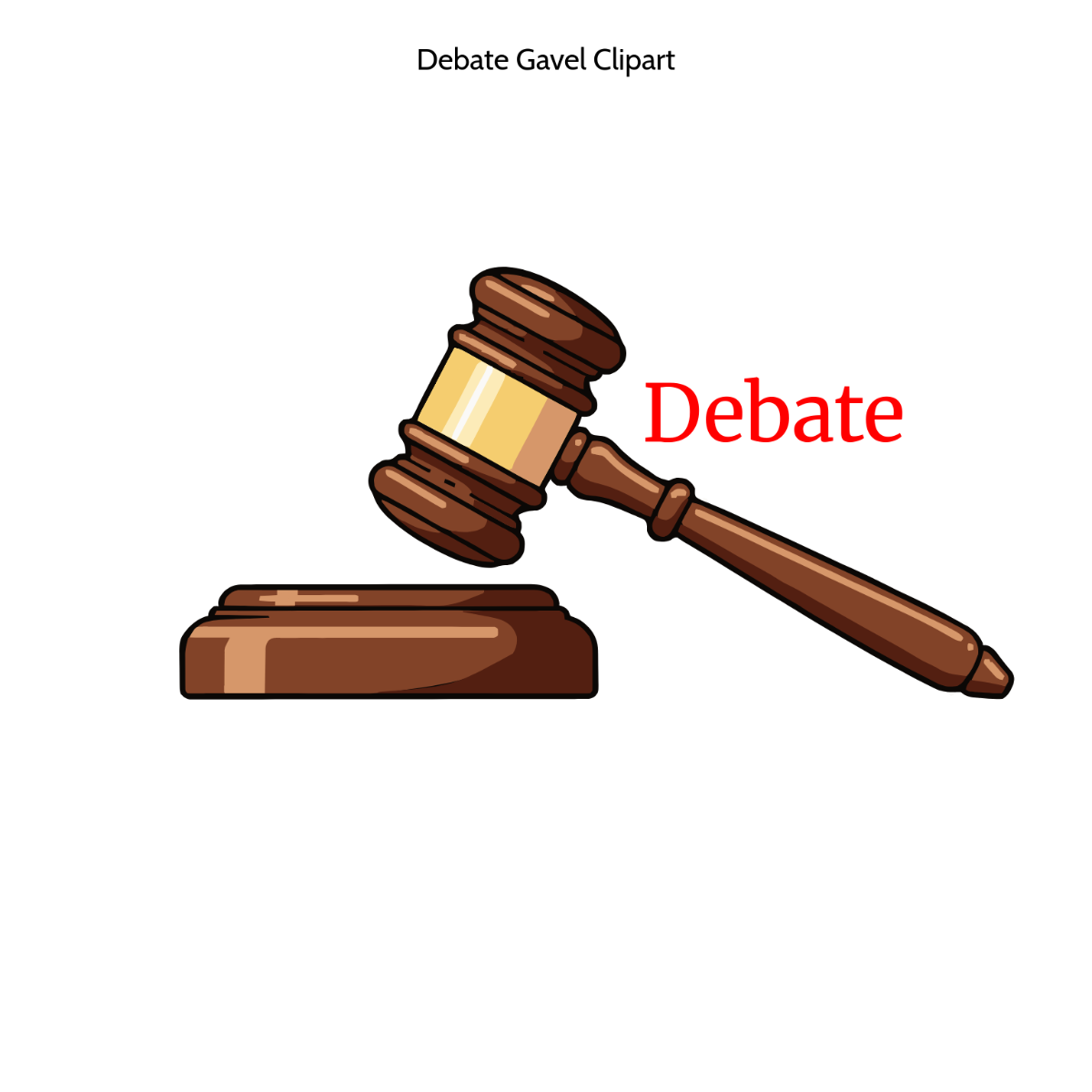 Free Debate Gavel Vector Clipart (PNG, SVG) to Edit Online