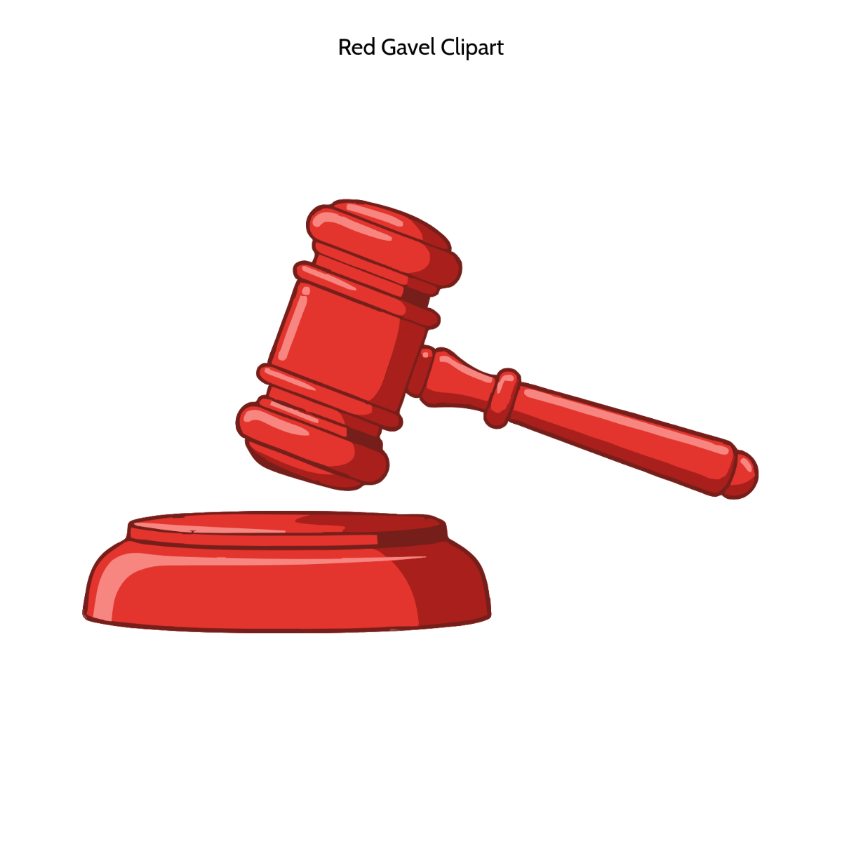 Free Red Gavel Vector Clipart (PNG, SVG) to Edit Online