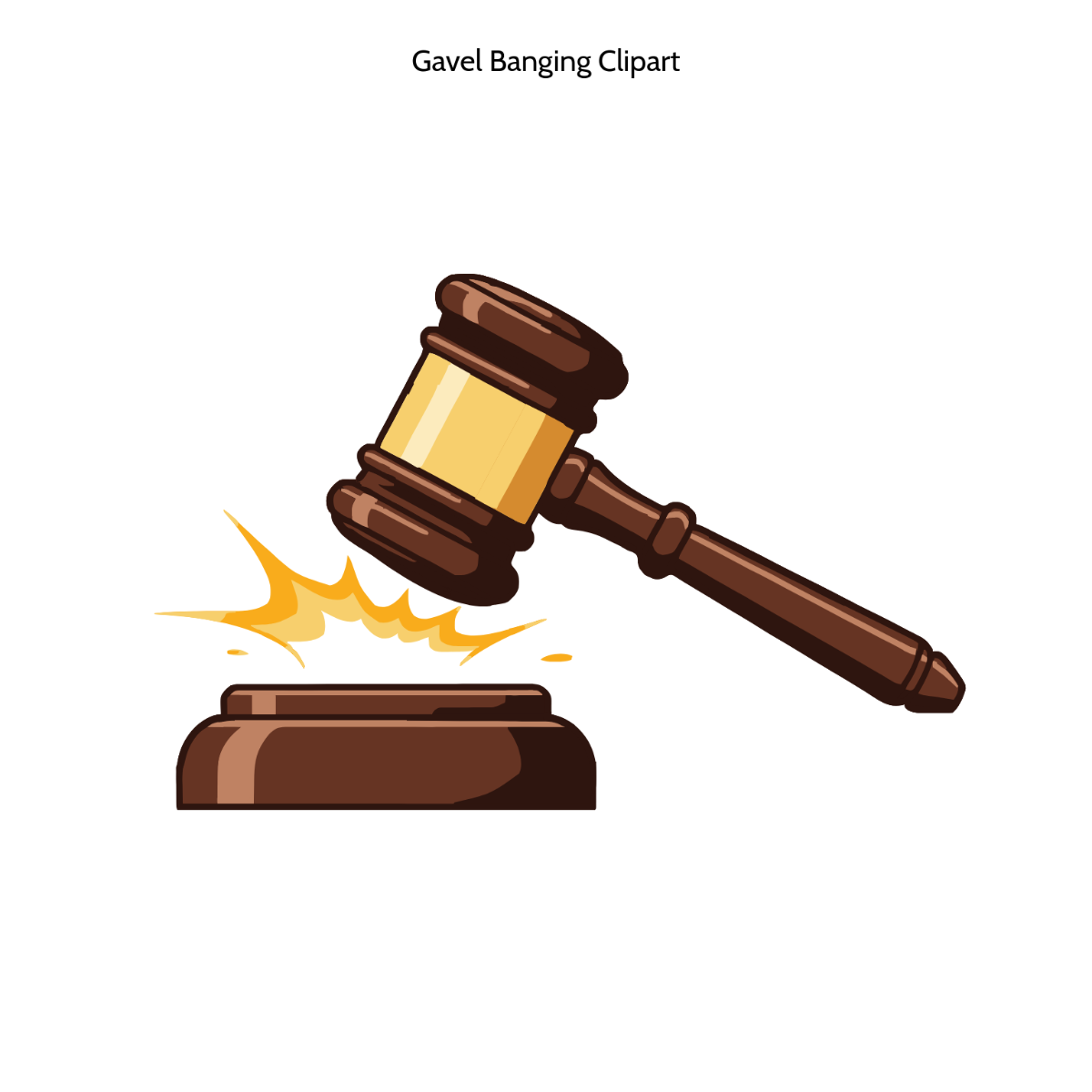 Free Gavel Banging Vector Clipart (PNG, SVG) to Edit Online