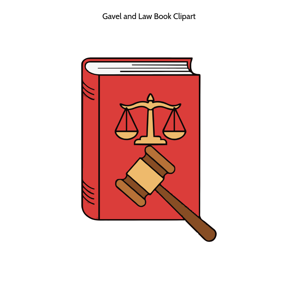 Free Gavel and Law Book Vector Clipart (PNG, SVG) to Edit Online