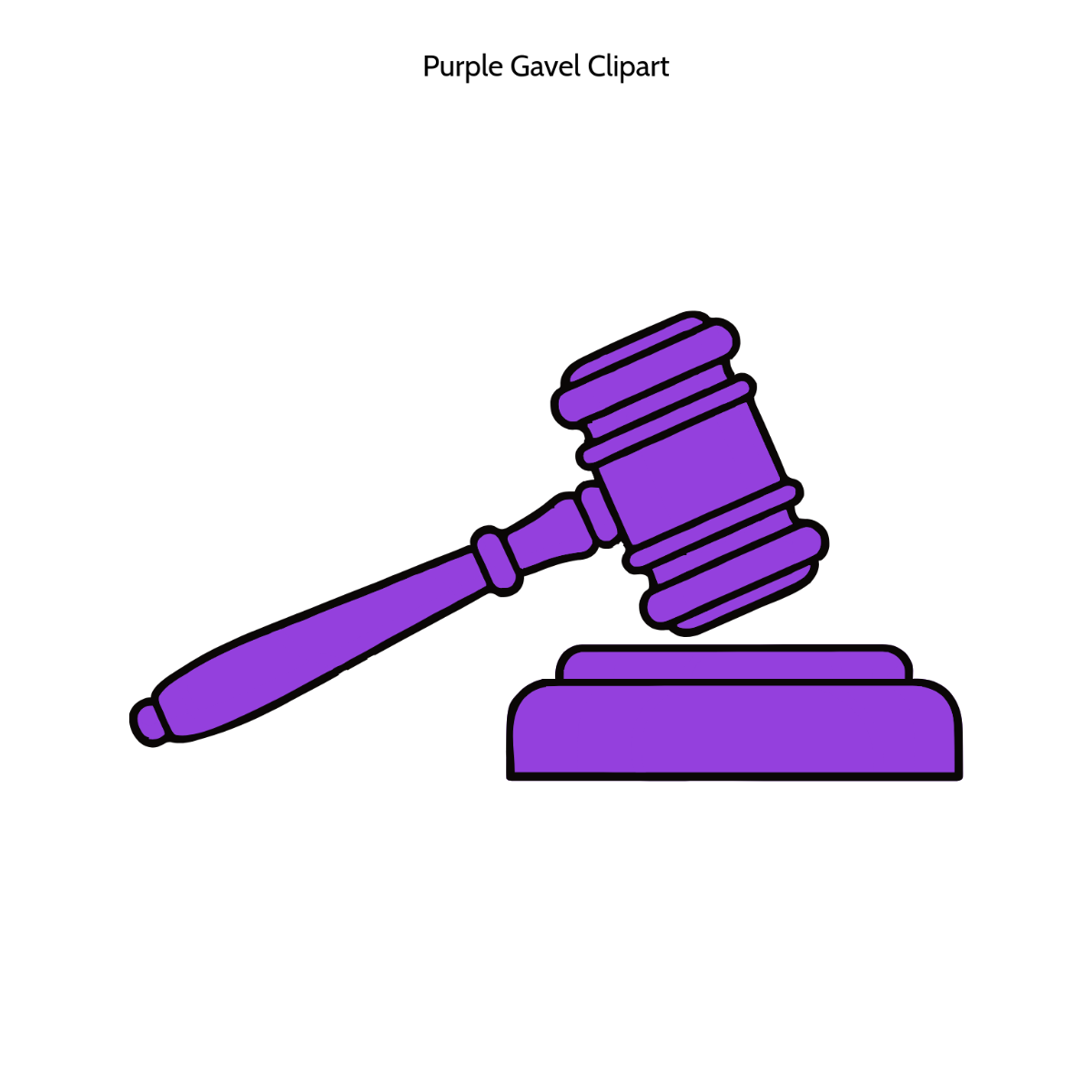 Free Purple Gavel Clipart Template