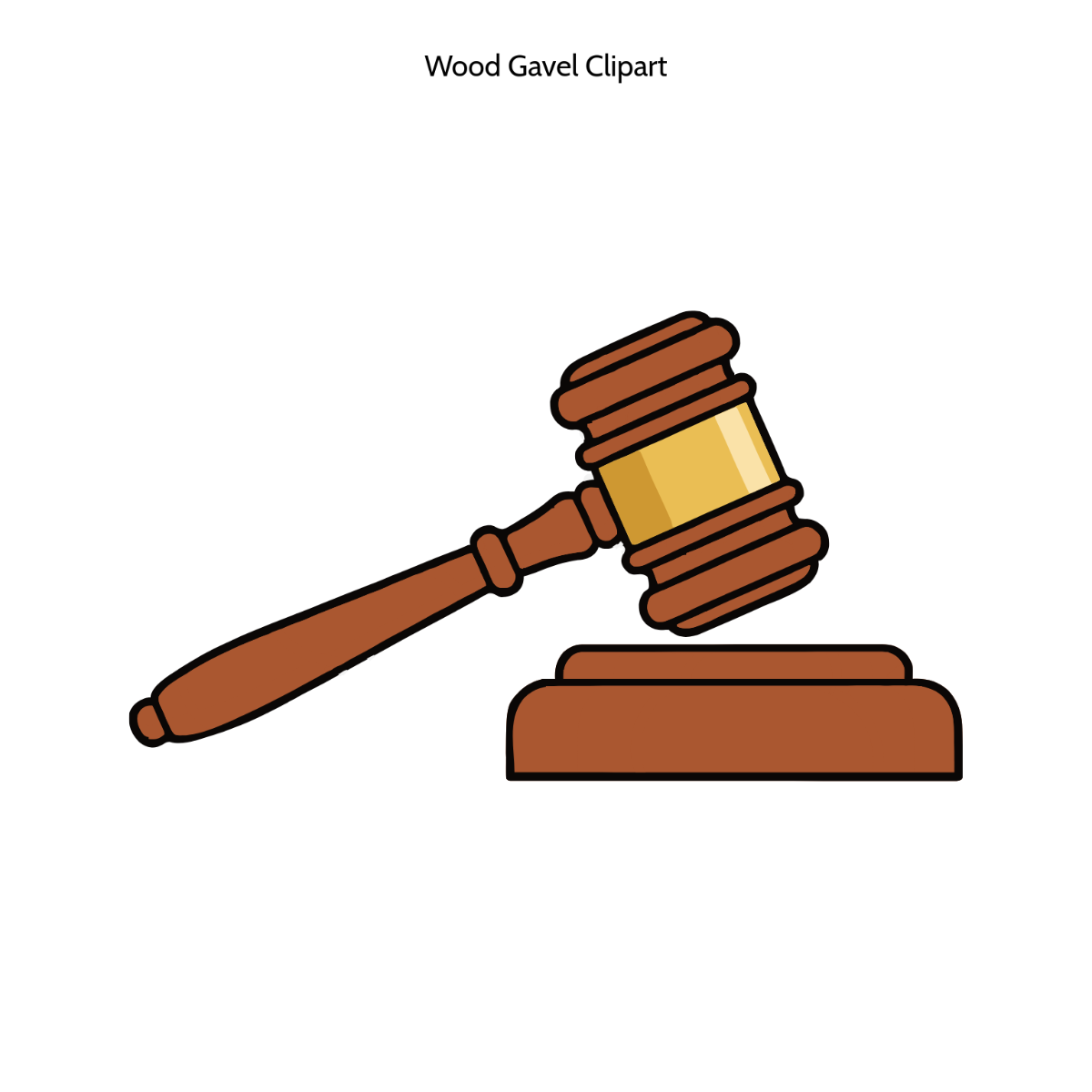 Free Wood Gavel Vector Clipart (PNG, SVG) to Edit Online