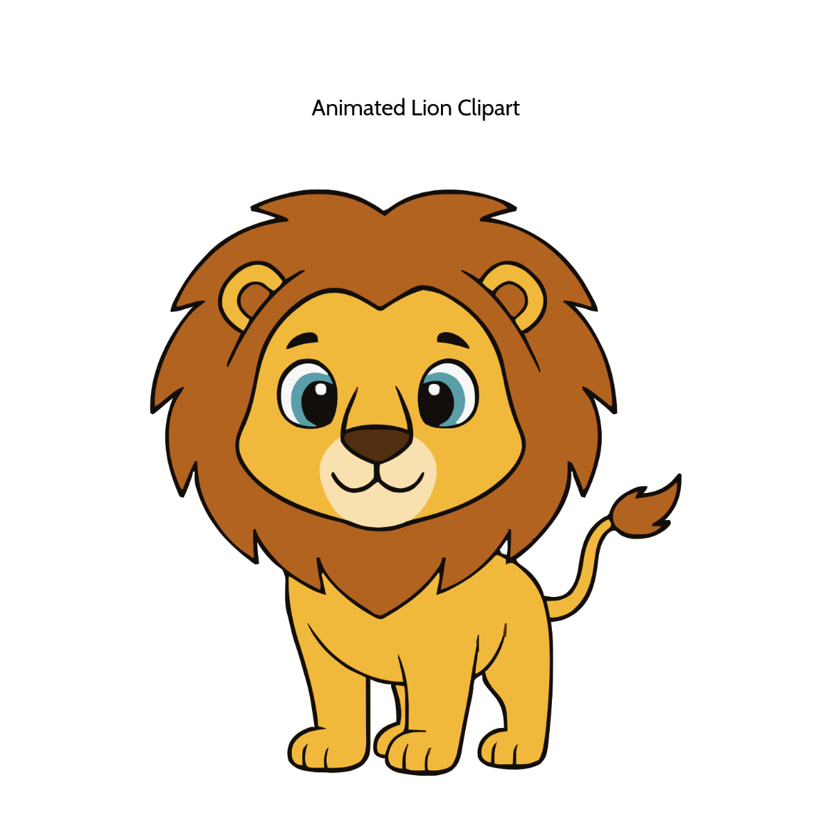 Free Animated Lion Vector Clipart (PNG, SVG) to Edit Online