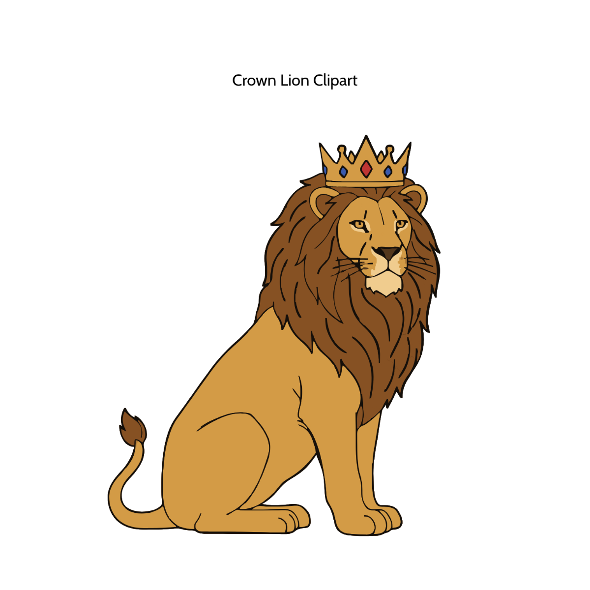 Free Crown Lion Vector Clipart (PNG, SVG) to Edit Online