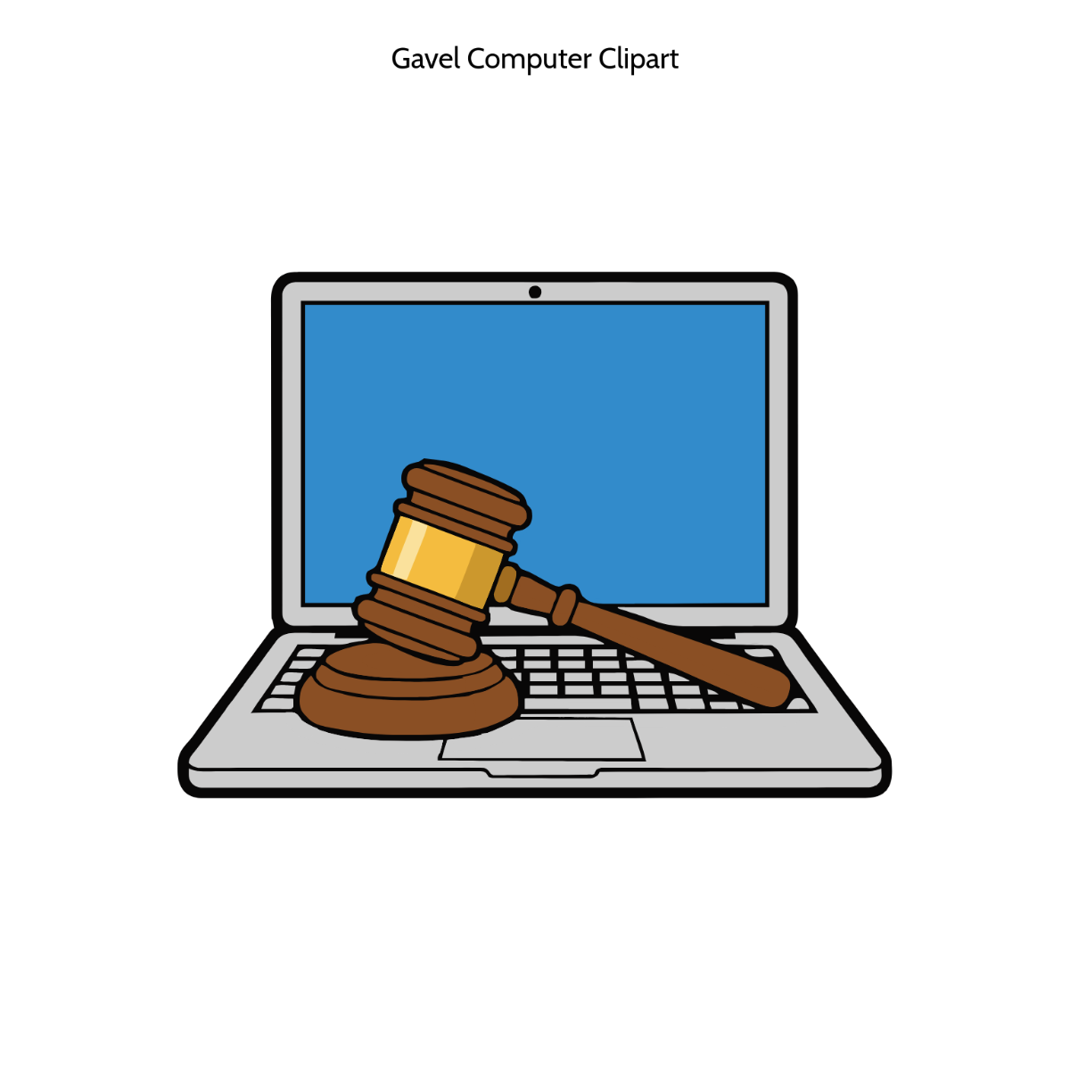 Free Gavel Computer Vector Clipart (PNG, SVG) to Edit Online