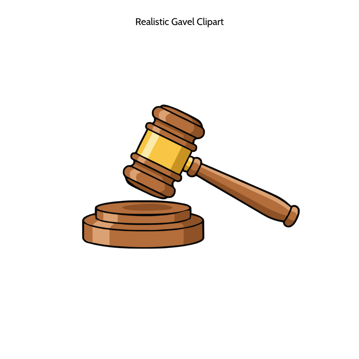 Free Realistic Gavel Vector Clipart (PNG, SVG) to Edit Online