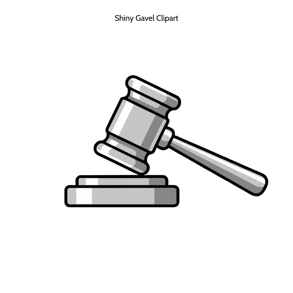 Free Shiny Gavel Vector Clipart (PNG, SVG) to Edit Online