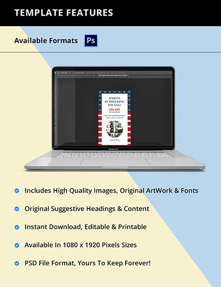 Free Martin Luther King Instagram Story Template to Edit Online