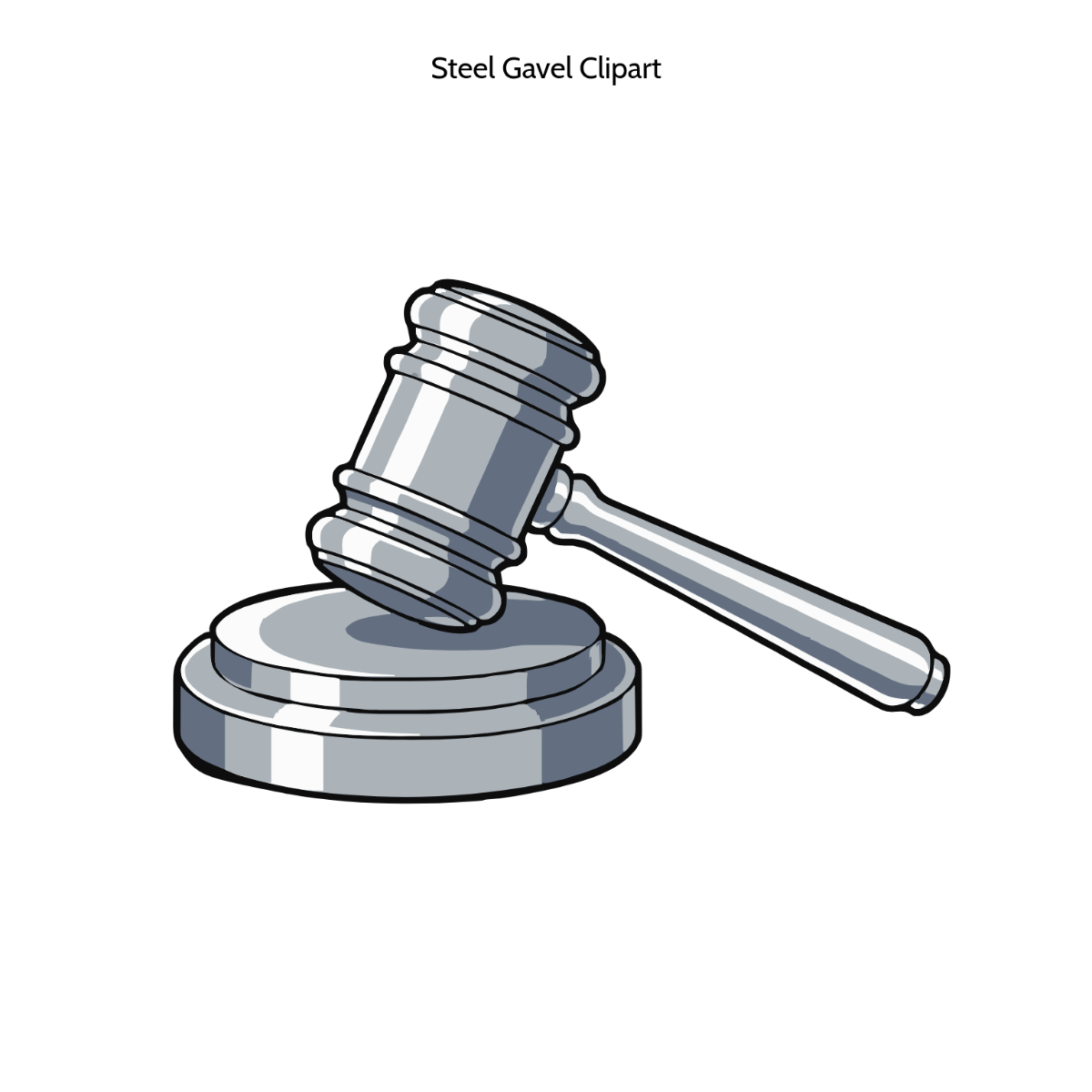 Free Steel Gavel 3D Vector Clipart (PNG, SVG) to Edit Online