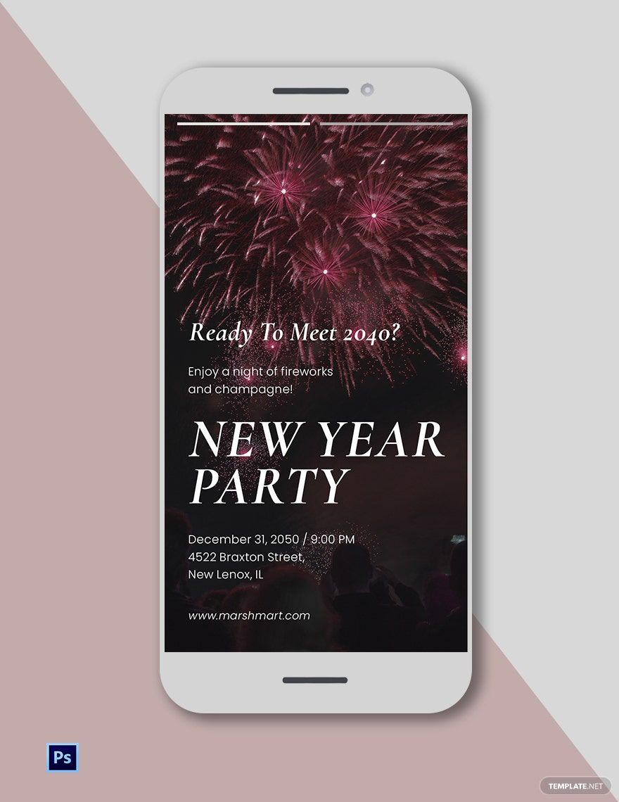 New Year Party Instagram Story Template