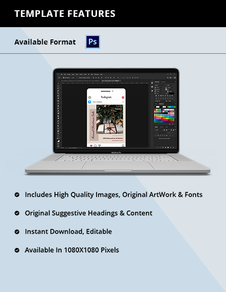 Free Annual Christmas Sale Instagram Post Template to Edit Online