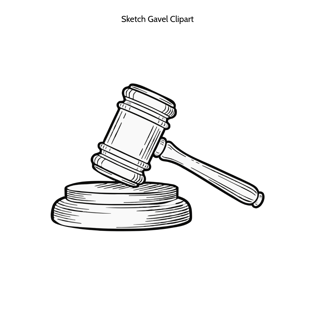 Free Sketch Gavel Drawing Vector Clipart (PNG, SVG) to Edit Online