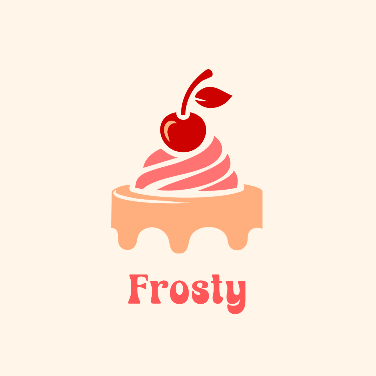 Free Frosted Cake Logo Template to Edit Online