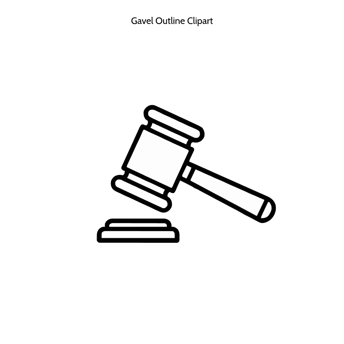 Free Gavel Outline Vector Clipart (PNG, SVG) to Edit Online