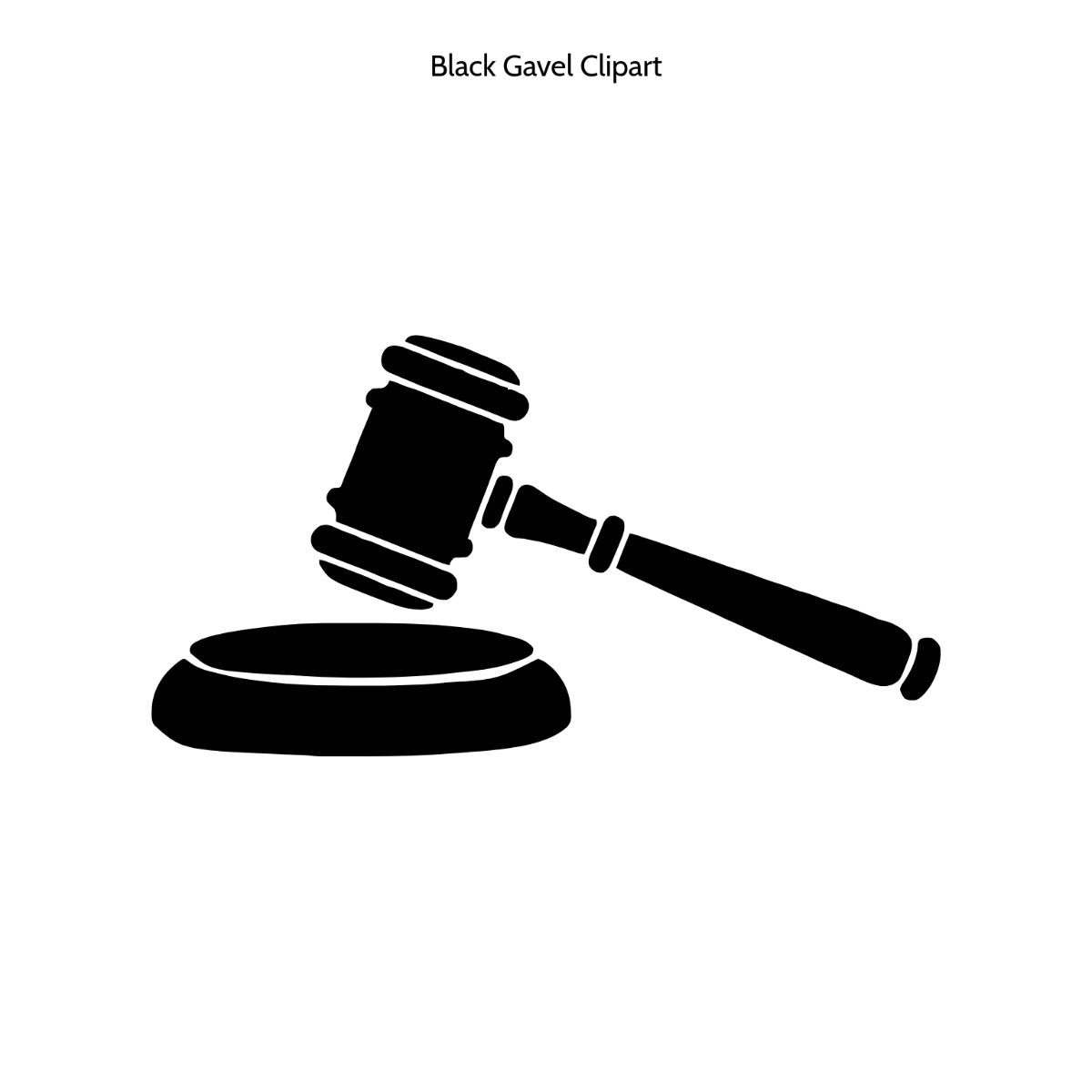 Free Black Gavel Silhouette Vector Clipart (PNG, SVG) to Edit Online