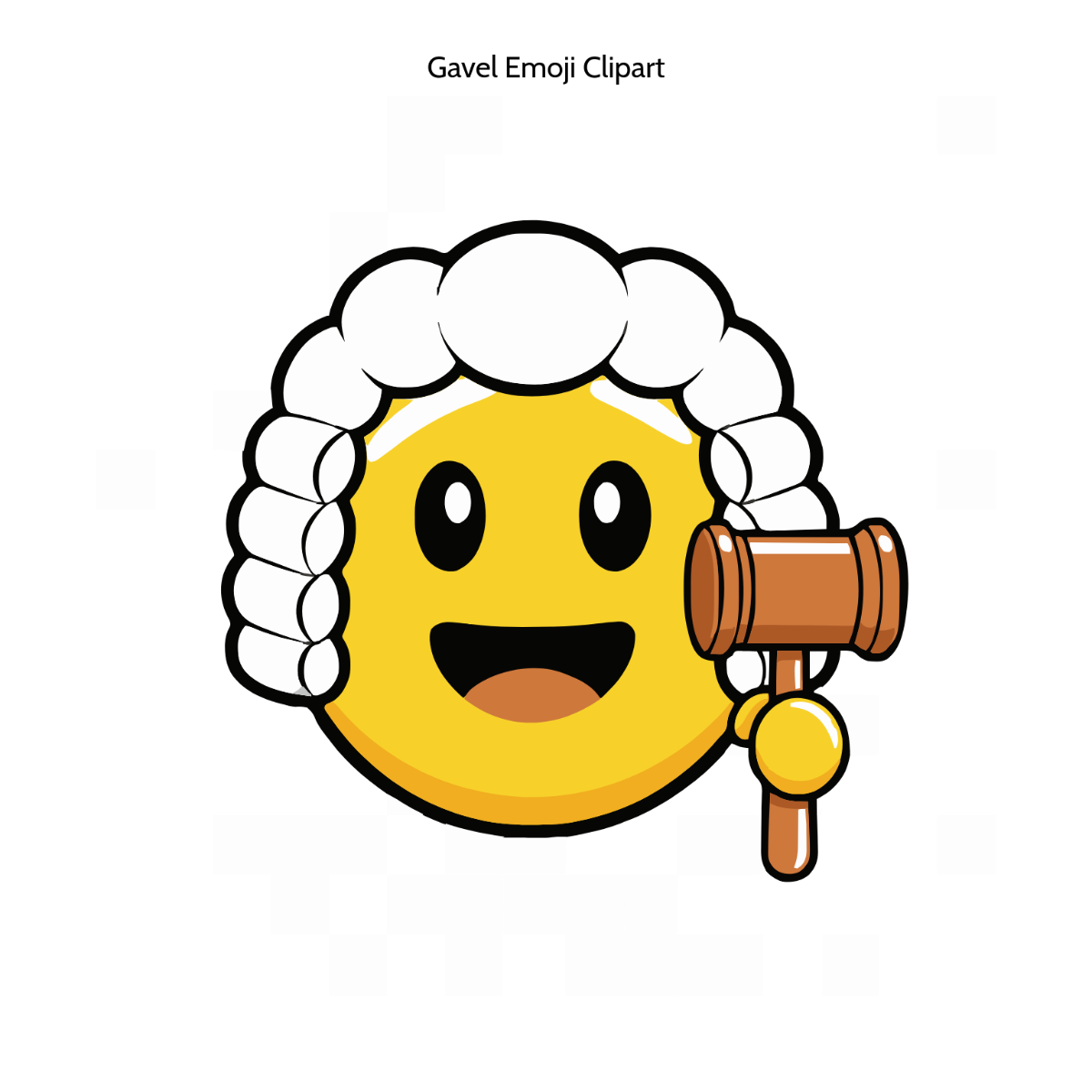 Free Gavel Emoji Vector Clipart (PNG, SVG) to Edit Online
