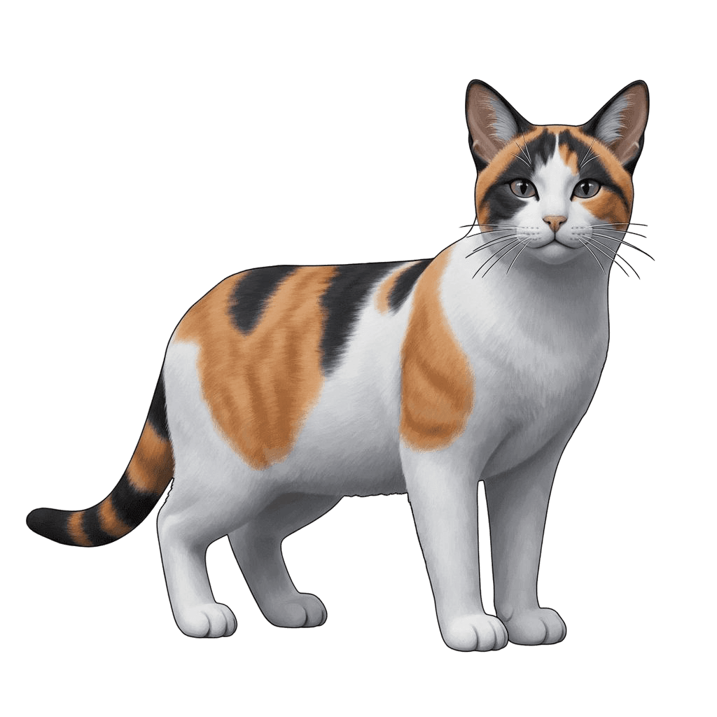 Aegean 3d Digital Vector Cat Clipart