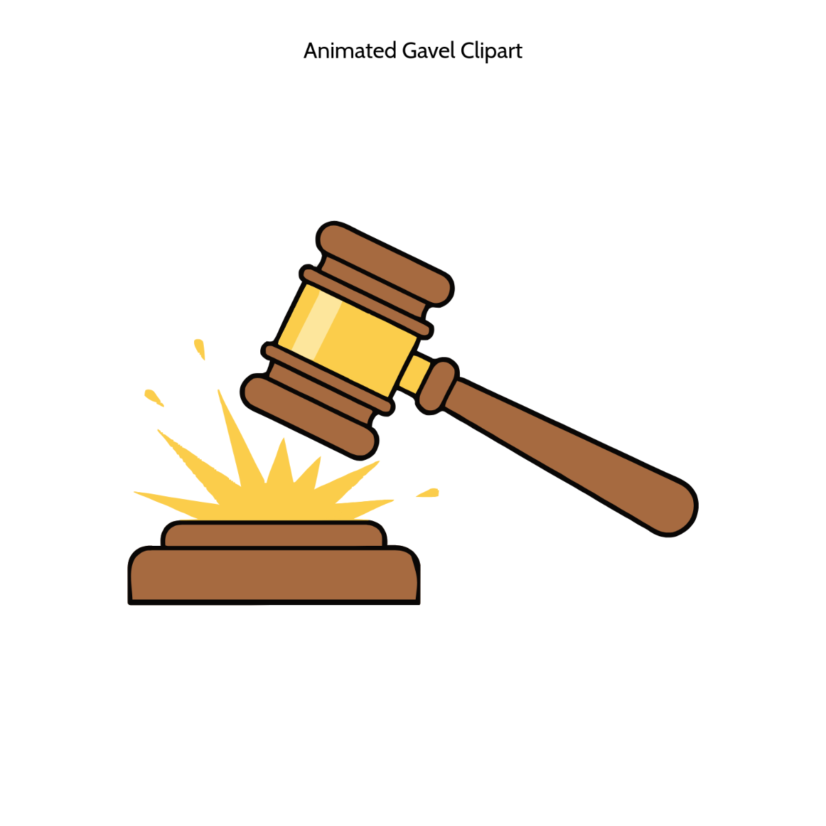 Free Animated Gavel Cartoon Vector Clipart (PNG, SVG) to Edit Online