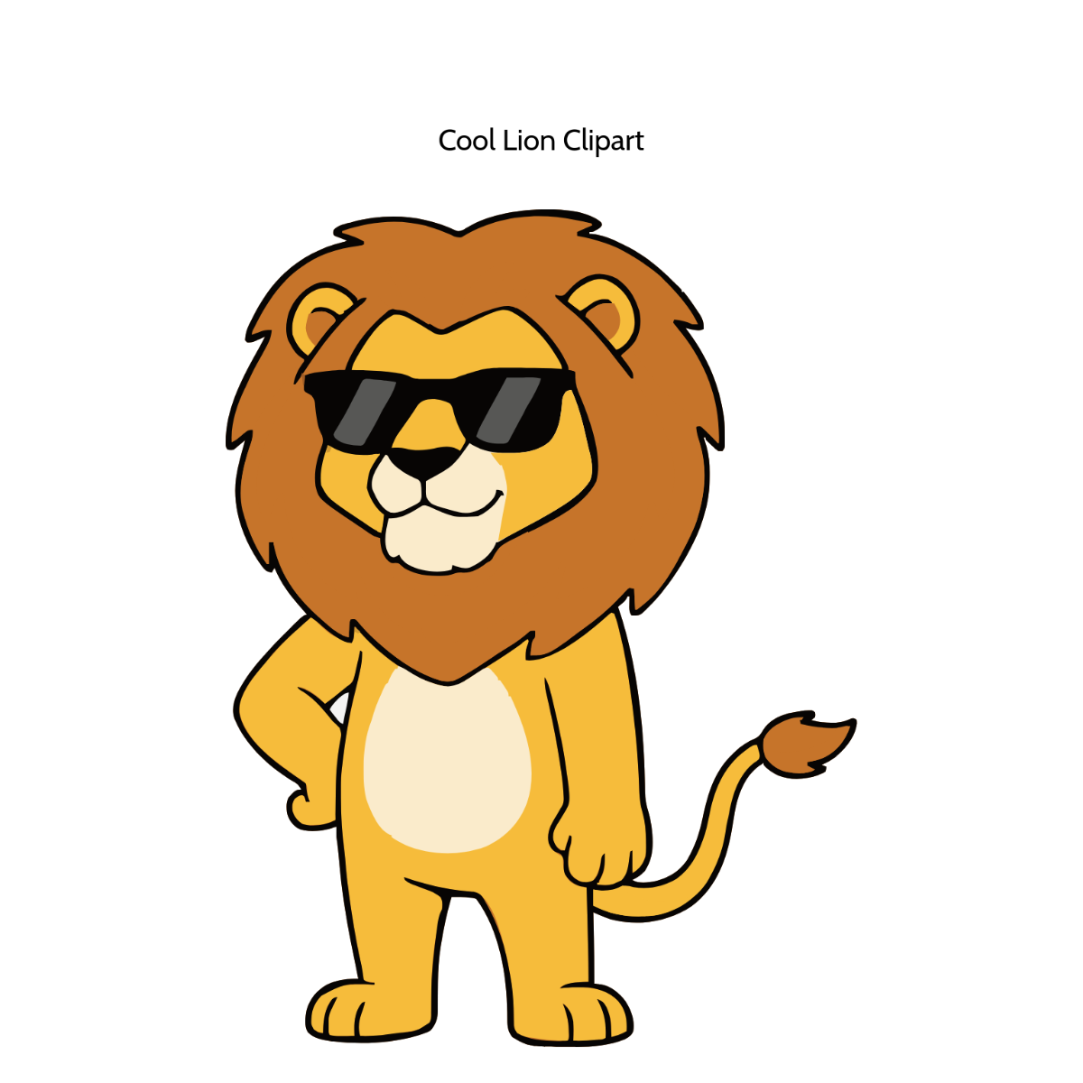 Free Cool Lion Vector Clipart (PNG, SVG) to Edit Online
