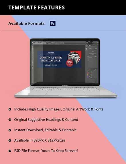 Free Martin Luther King Facebook Cover Template to Edit Online