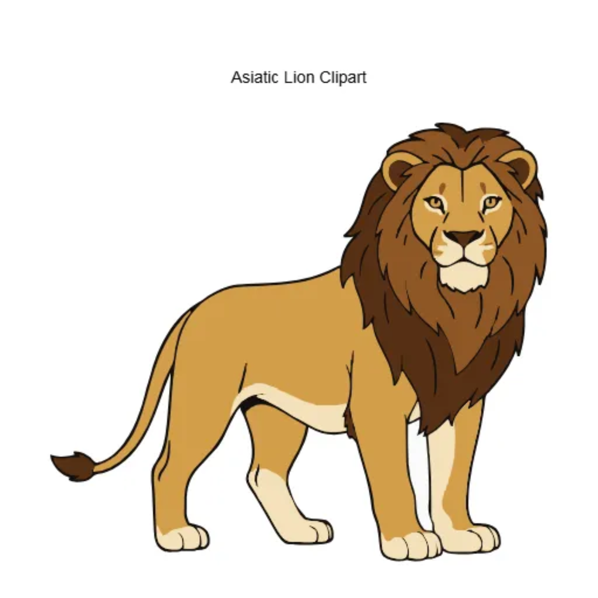 Free Asiatic Lion Vector Clipart (PNG, SVG) to Edit Online