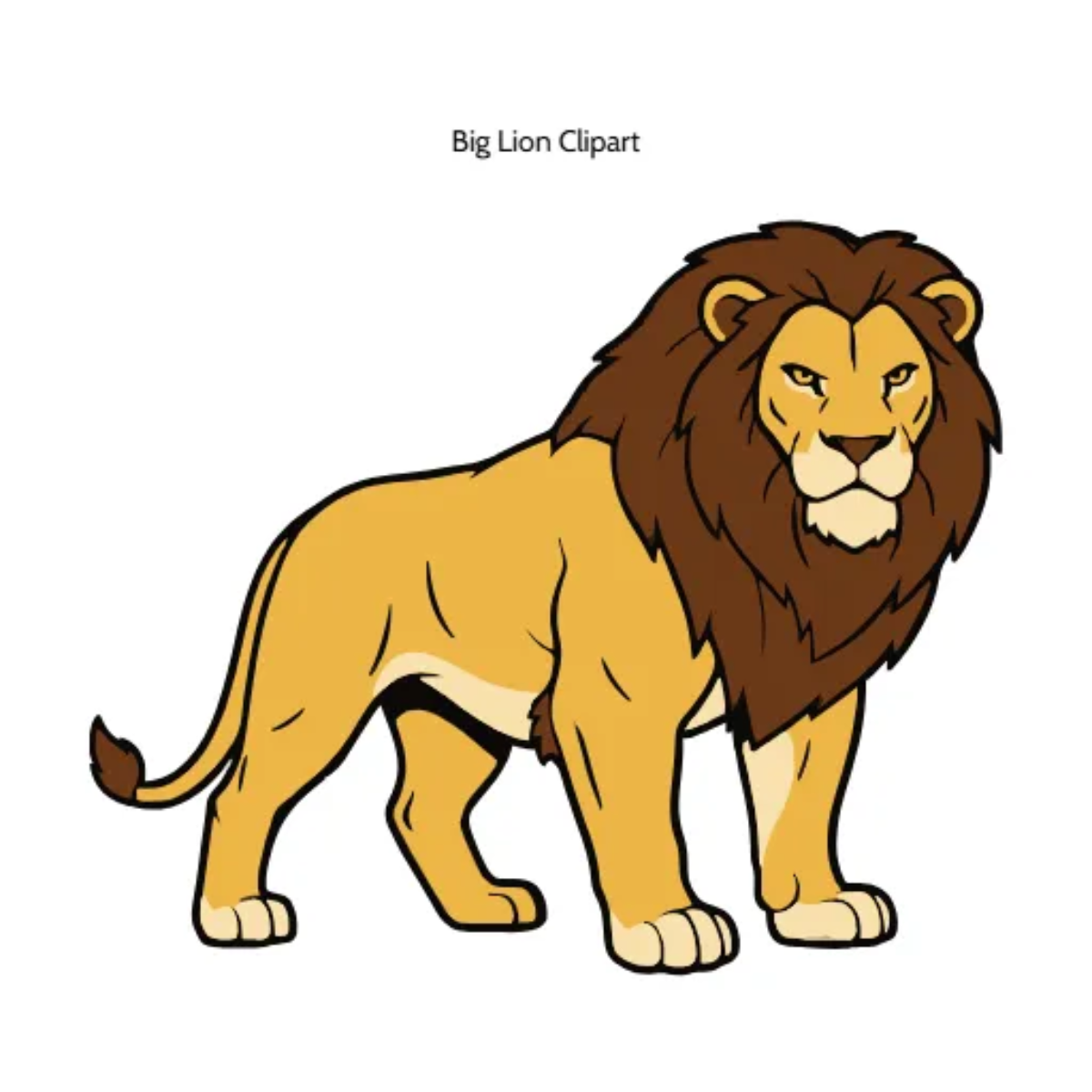 Free Big Lion Vector Clipart (PNG, SVG) to Edit Online