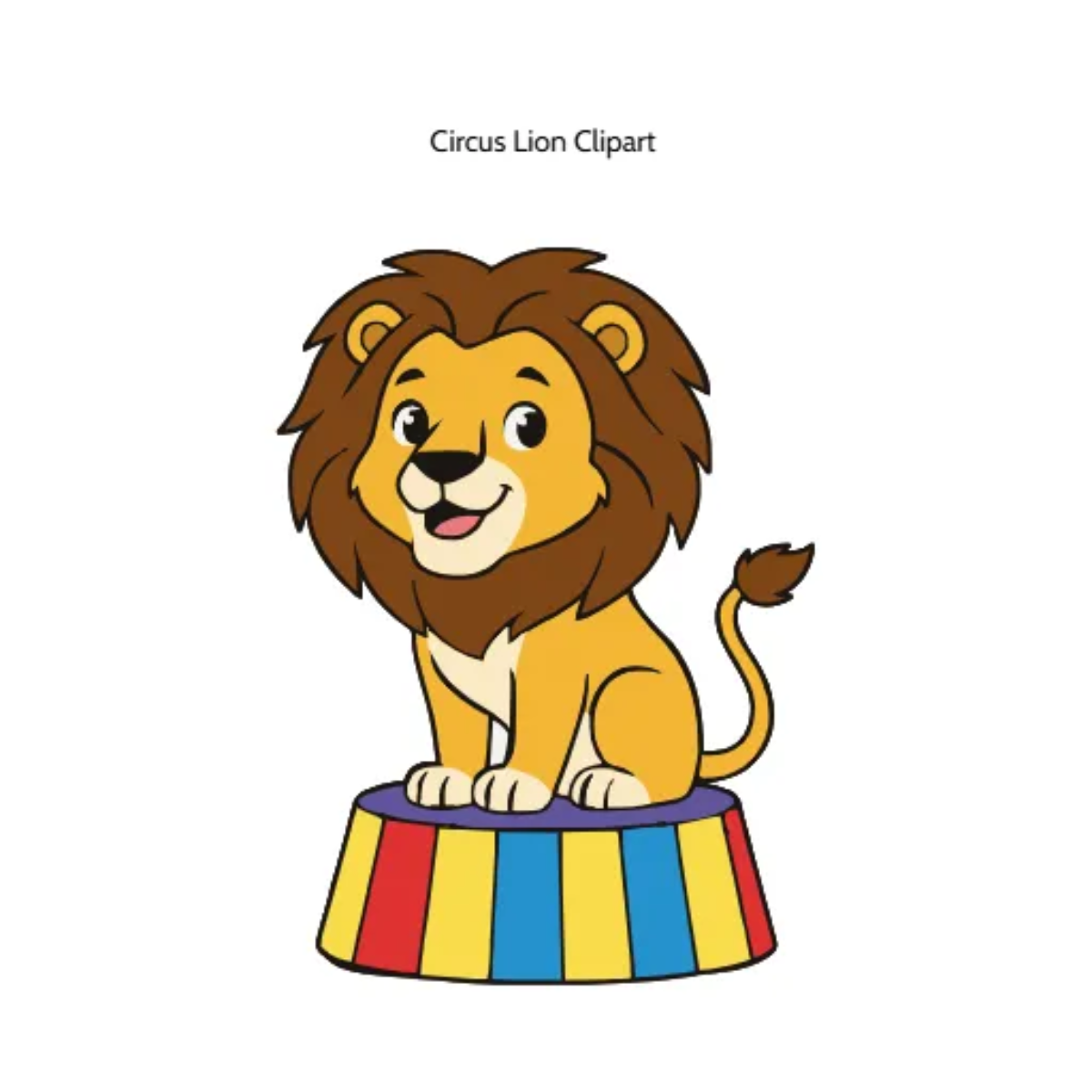Free Circus Lion Vector Clipart (PNG, SVG) to Edit Online