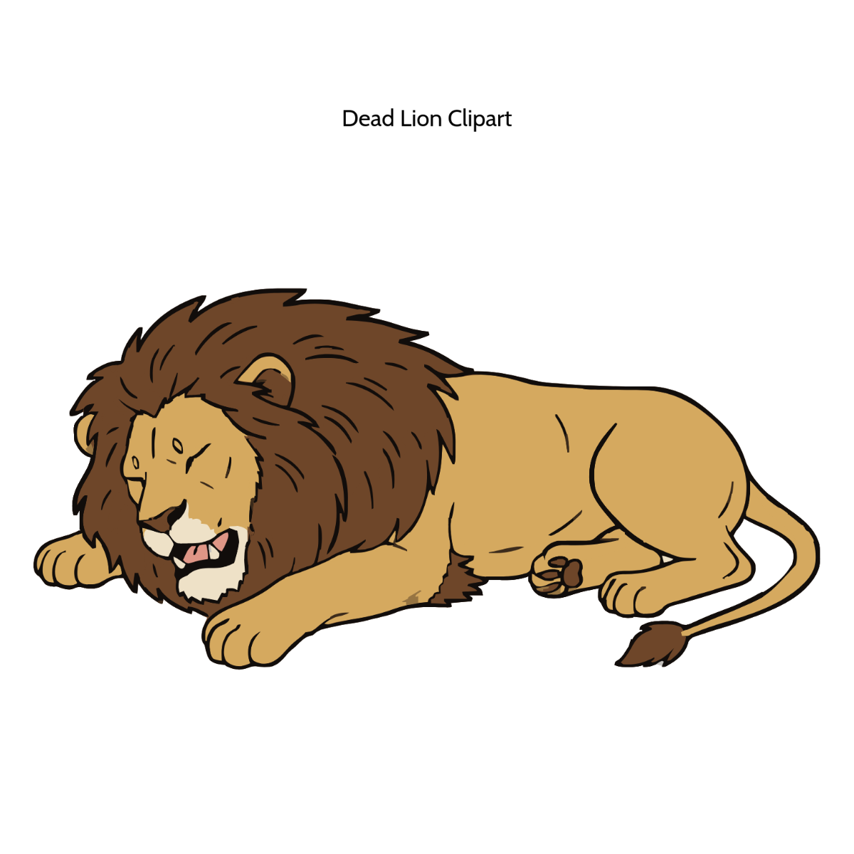 Free Dead Lion Vector Clipart (PNG, SVG) to Edit Online