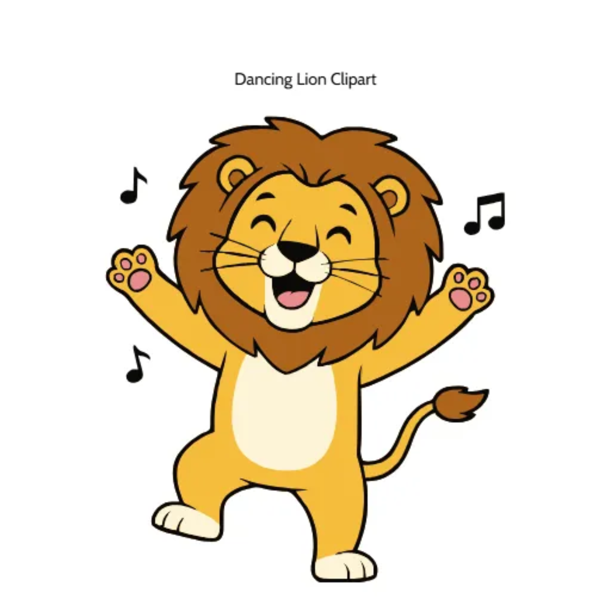 Free Dancing Lion Vector Clipart (PNG, SVG) to Edit Online