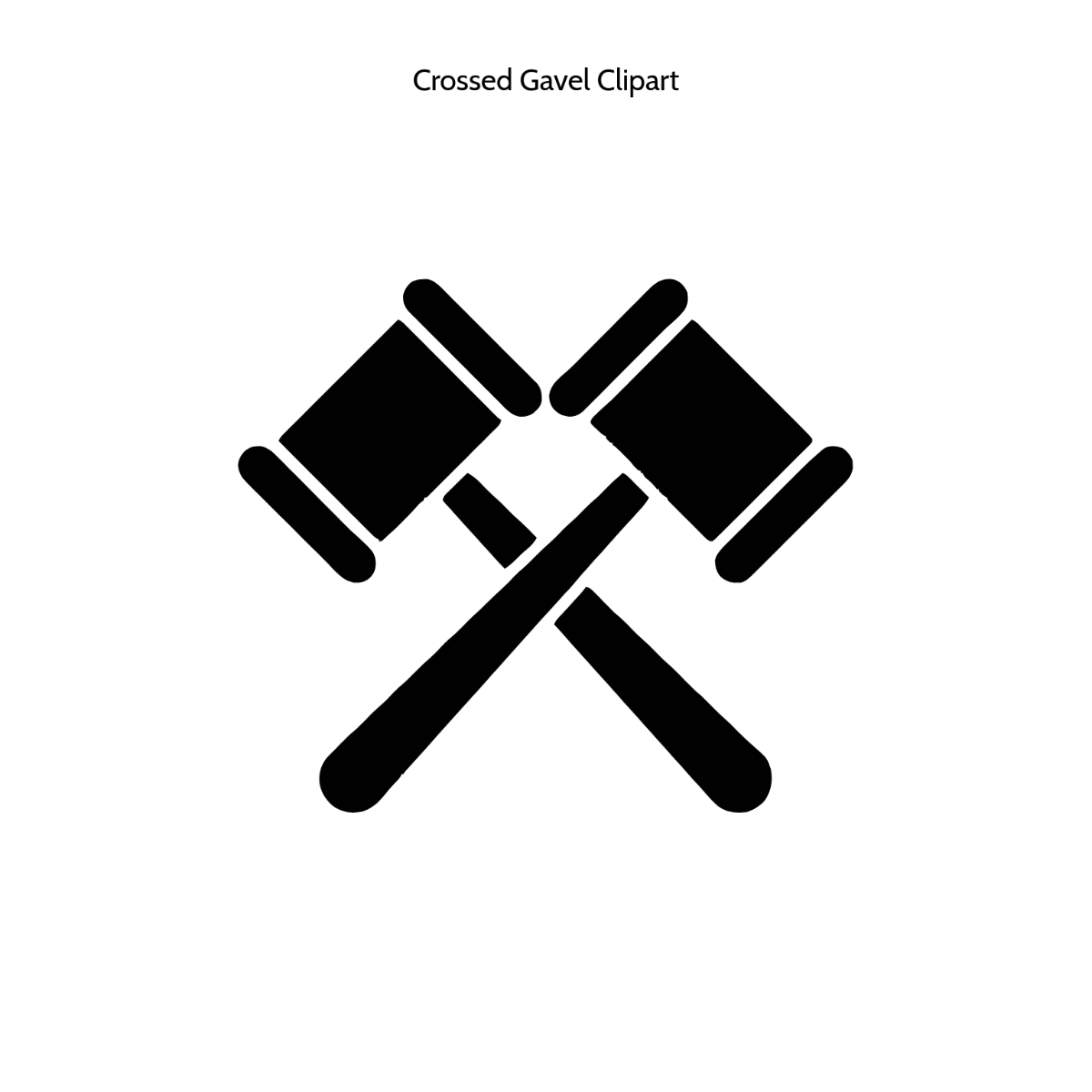 Free Crossed Gavel Symbol Vector Clipart (PNG, SVG) to Edit Online