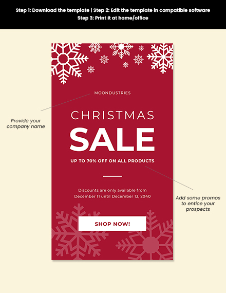 Free Christmas Sale Whatsapp Story Template to Edit Online