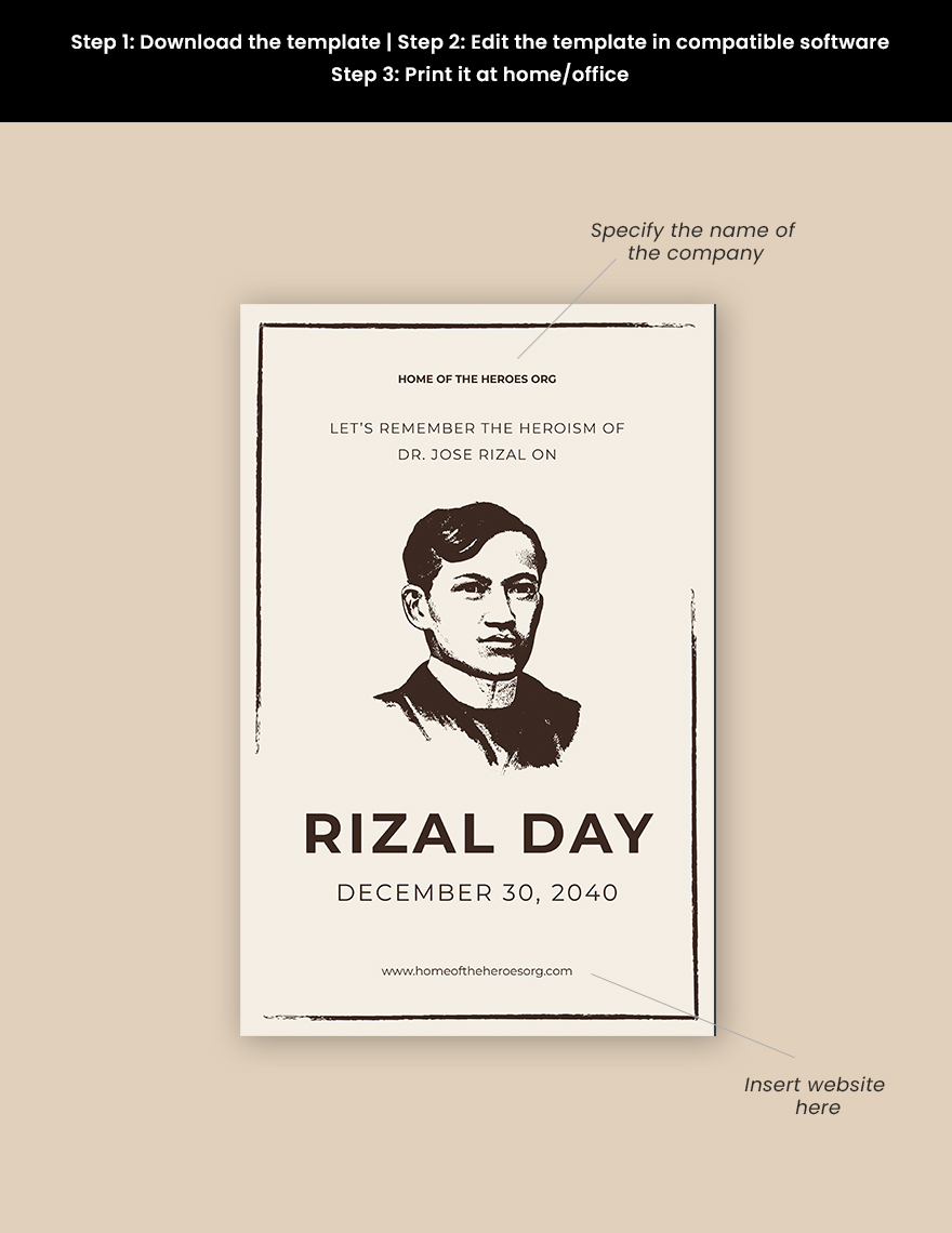 Rizal Day Poster Template