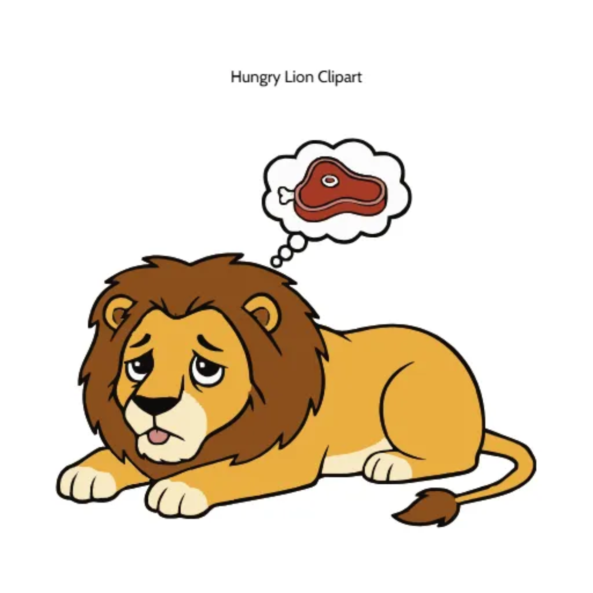 Free Hungry Lion Vector Clipart (PNG, SVG) to Edit Online
