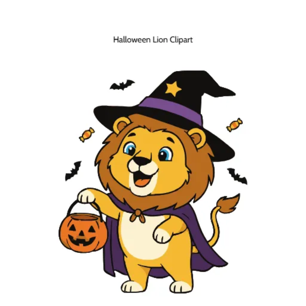 Free Halloween Lion Vector Clipart (PNG, SVG) to Edit Online