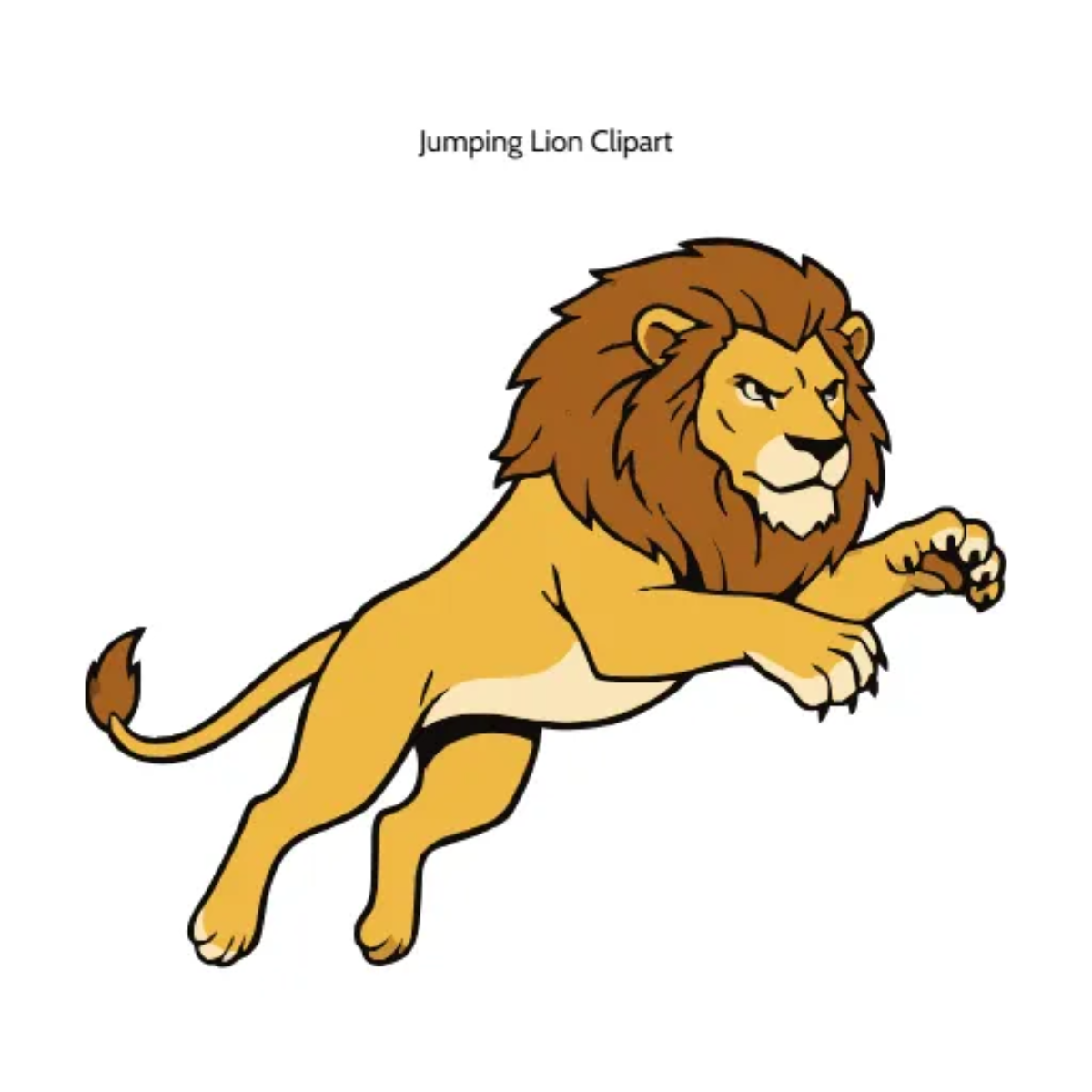 Free Jumping Lion Vector Clipart (PNG, SVG) to Edit Online