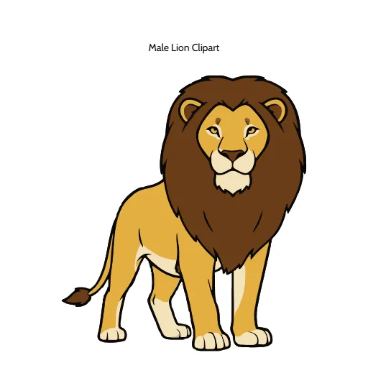 Free Male Lion Vector Clipart (PNG, SVG) to Edit Online