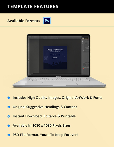 Free Happy Ephiphany Instagram Post Template to Edit Online