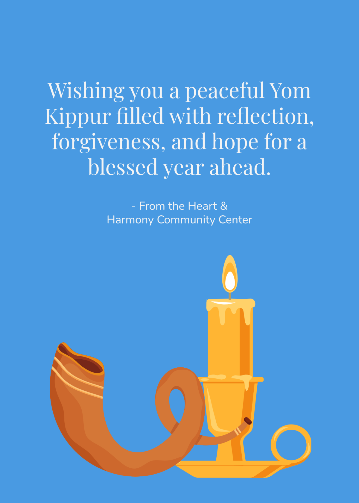 Free Yom Kippur Wishes Template to Edit Online