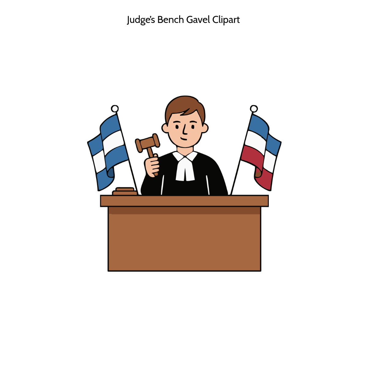 Free Judge’s Bench Gavel Vector Clipart (PNG, SVG) to Edit Online