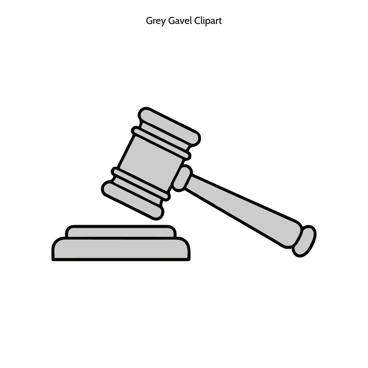 Free Gray Gavel Vector Clipart (PNG, SVG) to Edit Online
