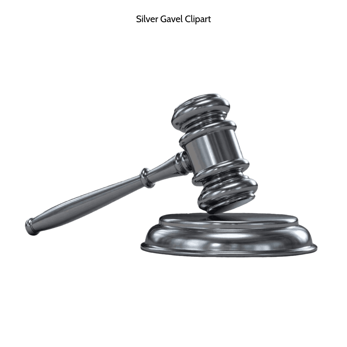 Free Silver Gavel 3D Vector Clipart (PNG, SVG) to Edit Online
