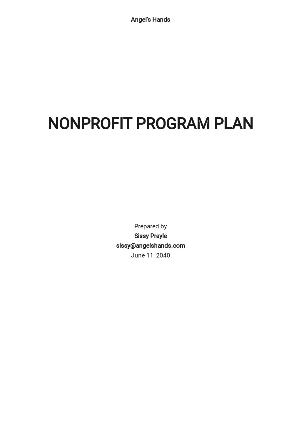 mental health nonprofit business plan