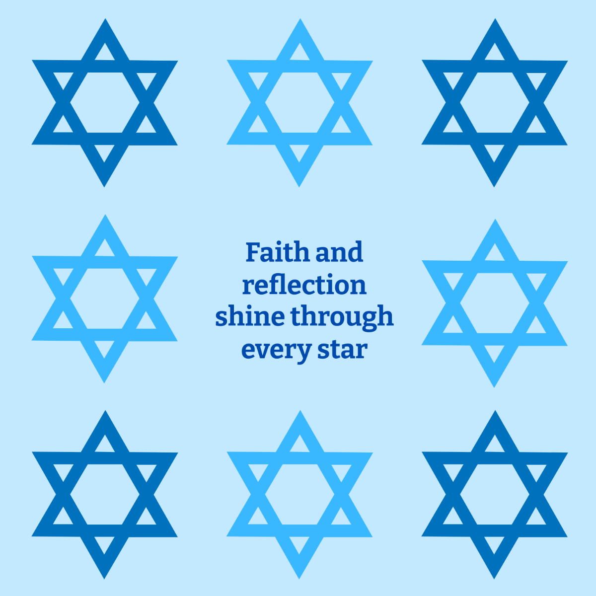Free Jewish Star Pattern Yom Kippur Template to Edit Online