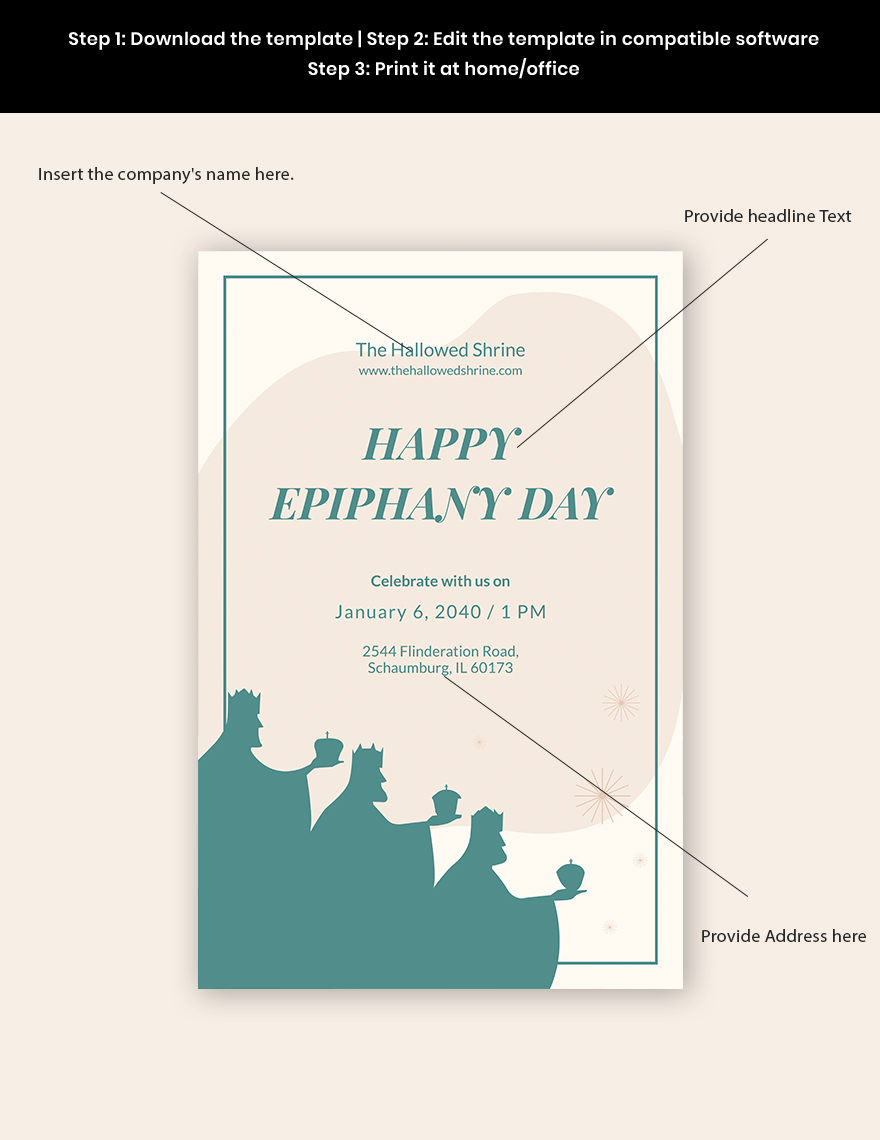 Epiphany Day Poster Template