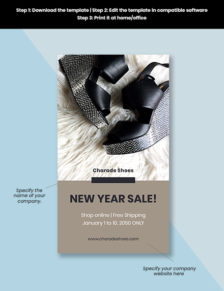 Free New Year Whatsapp Story Template to Edit Online