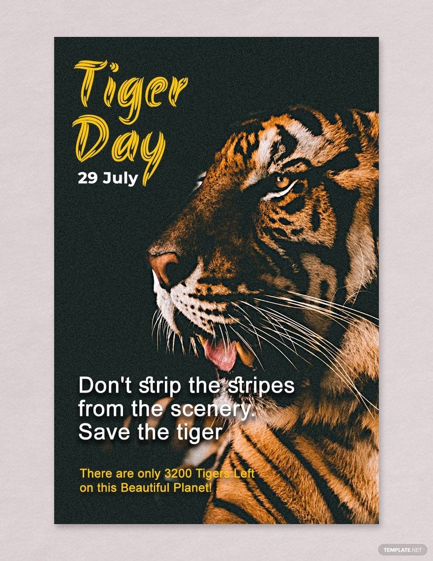 International Tiger Day Pinterest Pin Template