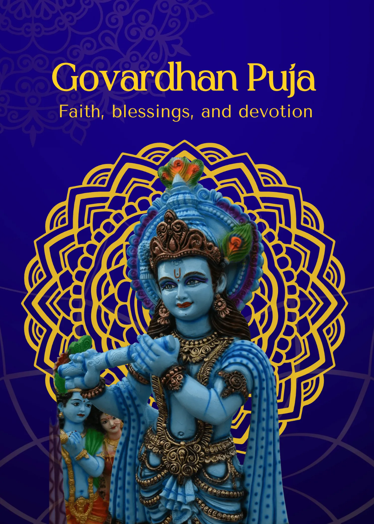 Free Elegant Govardhan Puja Design Template to Edit Online