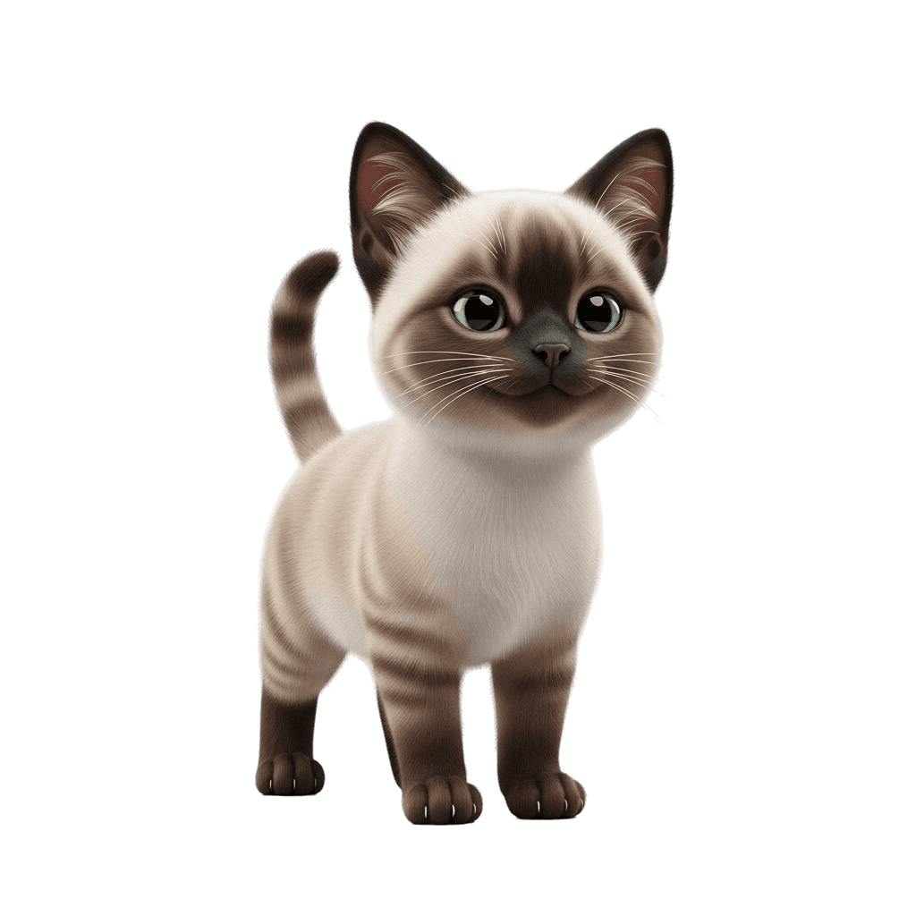 Free Aegean 3d Flat Vector Cat Clipart Template to Edit Online