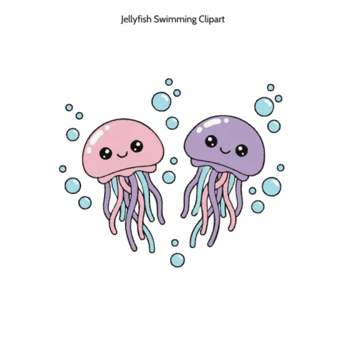 Free Jellyfish Swimming Clipart Template to Edit Online